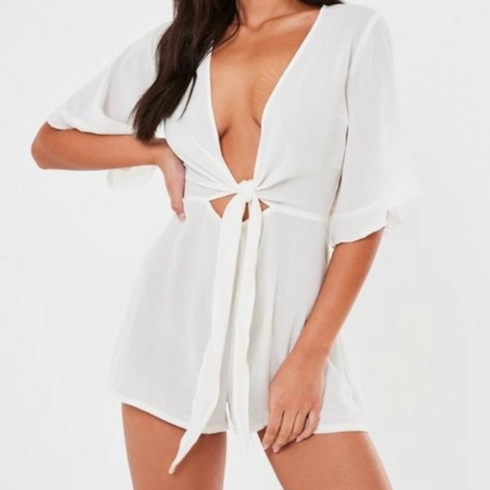 White Sheer Romper